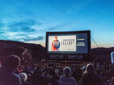 Tom Cruise fans watch 'Mission Impossible' at the most impossible place