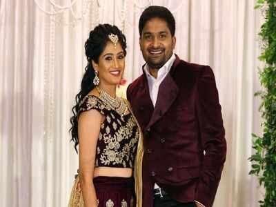 Wedding reception of Pavan Wadeyar and Apeksha Purohit at Shangri-La Hotel, Bengaluru