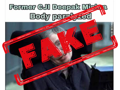 FAKE: Stephen Hawking’s photo shared saying former CJI Dipak Misra paralysed