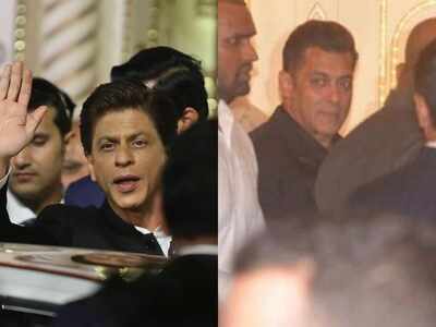 Photos: Shah Rukh Khan and Salman Khan looked dashing as they made their way for Isha Ambani-Anand Piramal's wedding