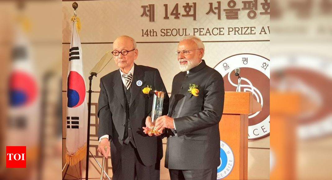 PM Narendra Modi Receives Seoul Peace Prize For 2018 India News