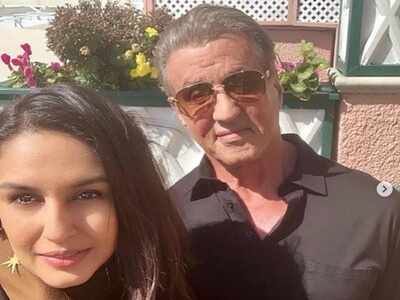Photos: Huma Qureshi shares her fan moment with Hollywood star Sylvester Stallone