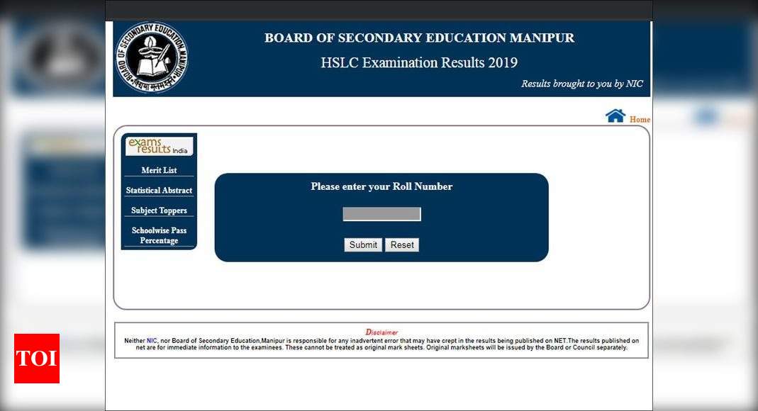 Manipur Class Th Result Bsem Declares Hslc Results Manresults