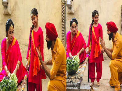 Gurmukh: You would not want these cute pictures of Kuljinder Singh Sidhu, Sara Gurpal and Anmol from the sets