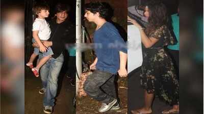 Shah Rukh Khan with wife Gauri Khan and kids Aryan, Suhana and AbRam step out for dinner in style