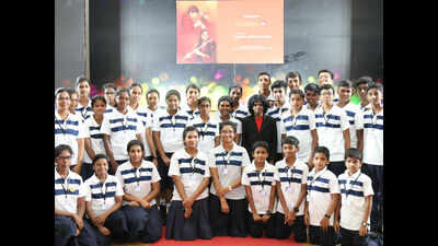 Lydian performs for kids, interacts with them in Erode school
