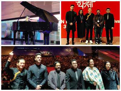 Rahman performs live to the music of 99 Songs at Busan Film Festival