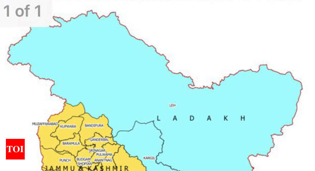 Govt Releases New Political Map Of India Showing UTs Of J K Ladakh India News Times Of India