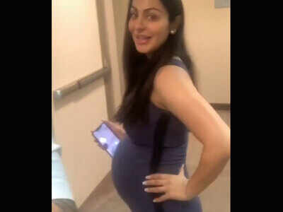 Watch: Neeru Bajwa looks adorable as she flaunts her baby bump in this video