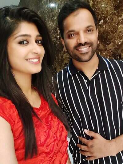 Sathish Ninasam, Aditi Prabhudeva visits theaters to celebrate the success of Brahmachari