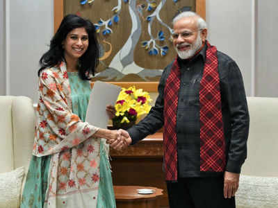 Imf Chief Economist Gita Gopinath Meets Pm Modi Times Of India