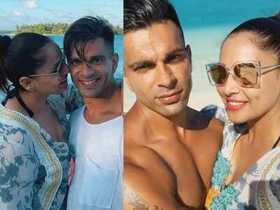 PHOTOS: Bipasha Basu and hubby Karan Singh Grover set the beach on fire with their PDA