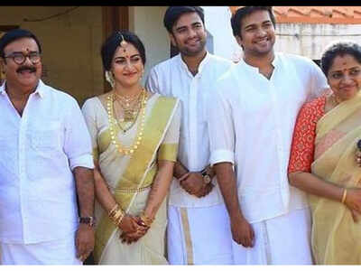 Maniyanpilla Raju's son Sachin marries Dr Aishwarya in Thiruvananthapuram