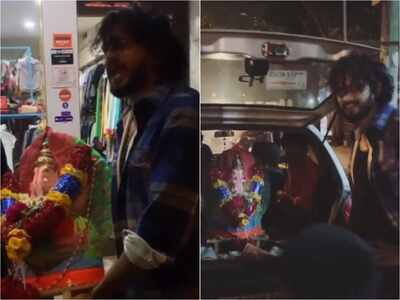 Kannada actor Shri dances his heart out during Ganesh Visarjan