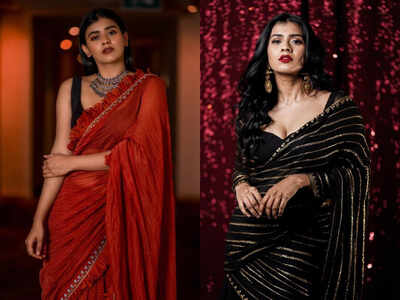 You can't miss Hebah Patel's hot sari looks