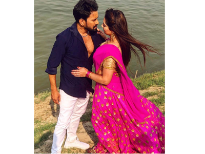 'Aayi Milan Ki Raat': Priyanka Rewri shares a romantic photo with co-star Nirahua from the sets