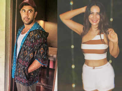Kim Sharma and Amit Sadh enjoy a happy family dinner in Goa