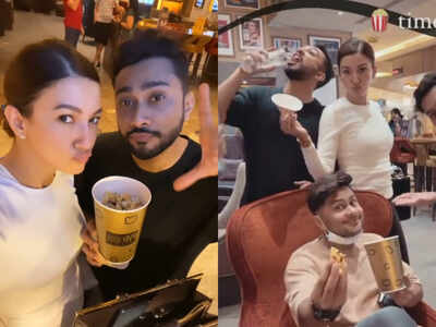 Bigg Boss 7 winner Gauahar Khan goes on her first movie date with beau Zaid Darbar; see pics
