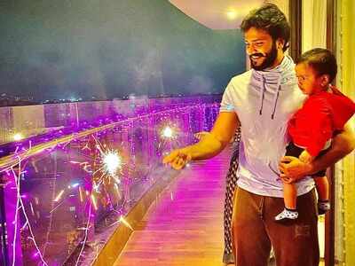 Vijay Suriya celebrates first Diwali with son Sohan: see pics