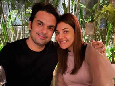 Kajal Aggarwal enjoys a romantic dinner date with husband Gautam Kitchlu