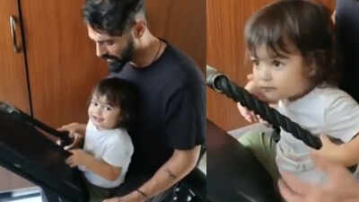 Watch: Arjun Rampal's son Arik joins him in gym as the duo workout together and it's too cute to be missed!