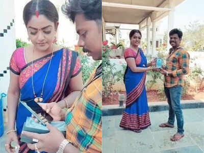 Karthika Deepam fame Premi Viswanath aka Vantalakka gives her make-up artist a new gift; says, "Thank you so much for our successful journey"