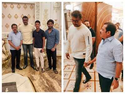 Challenging Star Darshan pays a visit to MLA B.Z. Zameer Ahmed Khan's house