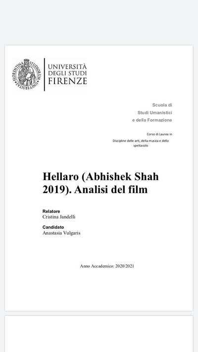 University of Florence student writes a thesis on Hellaro
