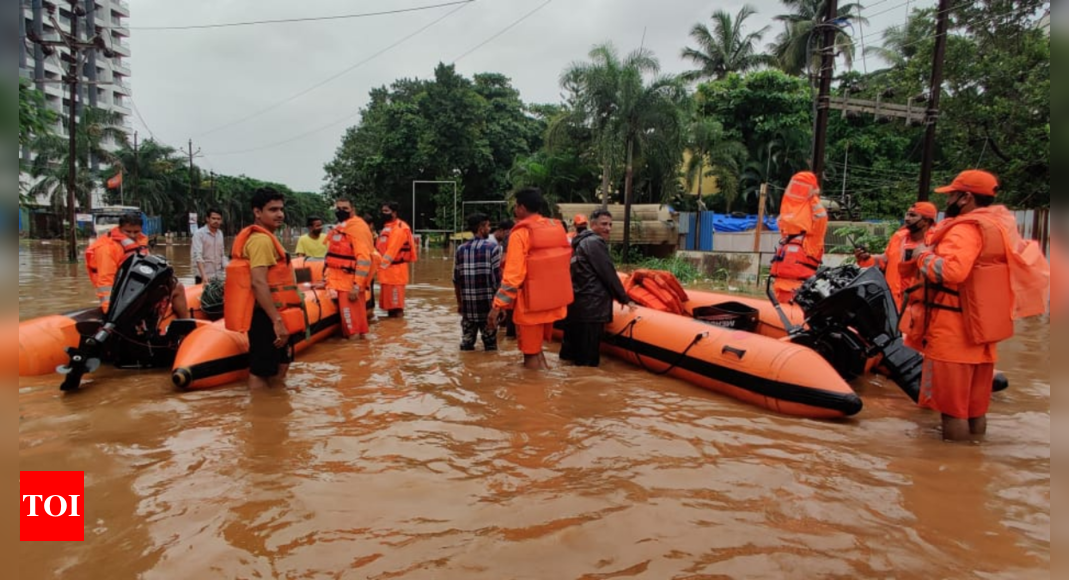 Maharashtra Rains Ndrf Deploys Nine Rescue Teams Amid Heavy Rains