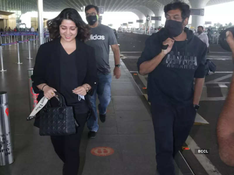 In Pics Liger Director Puri Jagannadh And Charmme Kaur Spotted At