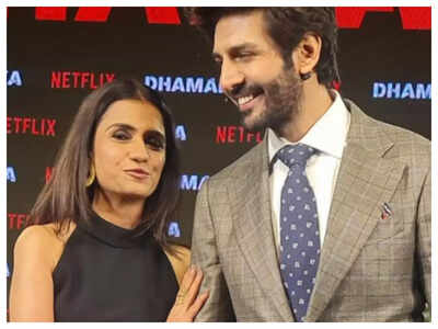 Amruta Subhash has the sweetest birthday wish for her 'Dhamaka' co-star Kartik Aaryan