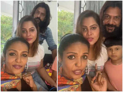 Ex-Bigg Boss contestants Firoz Khan and Sajina Firoz give Sandhya Manoj a surprise visit