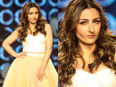 Soha Ali Khan owns the ramp in a corset top and tulle skirt