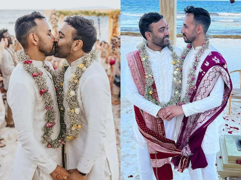 Indian Gay Couple S Dreamy Beachside Wedding In Mexico Times Of India