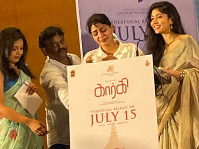 Aishwarya Lekshmi breaks out on stage at the 'Gargi' press meet