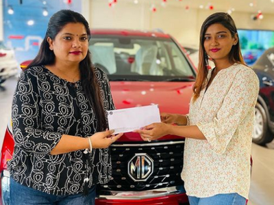 Bhojpuri actress Akanksha Dubey buys a new car