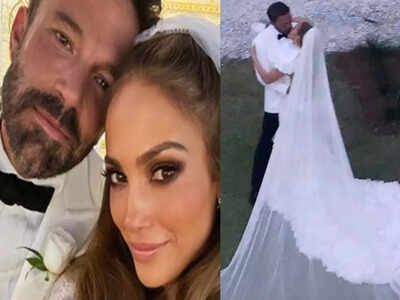 Jennifer Lopez and Ben Affleck's pictures as bride and groom go viral on the Internet
