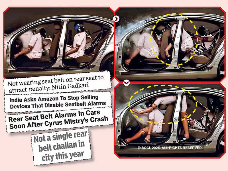 Its Mandatory To Buckle Up In The Rear Seats Too Times Of India