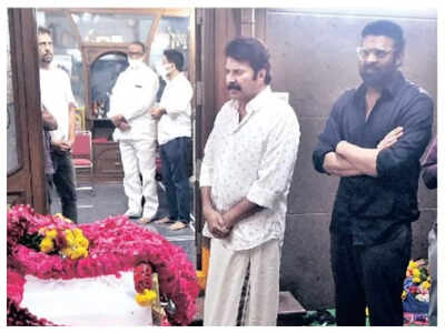 Krishnam Raju's demise: Mammootty visits to pay last respects