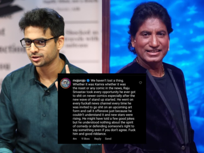 Netizens slam Rohan Joshi for his insensitive comment on Raju Srivastava's demise, saying, 'If you don't have anything nice to say then don't say it'