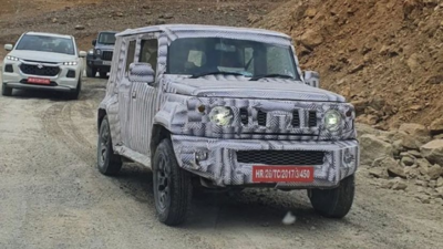 Jimny Maruti Suzuki Jimny Door Spotted Testing With Grand Vitara And