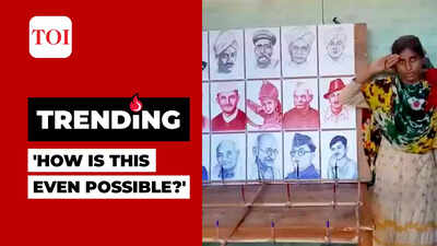 Viral Video: UP girl draws 15 portraits simultaneously, businessman Anand Mahindra extends support