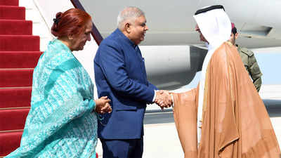 Vp Jagdeep Dhankhar Arrives In Doha To Attend Fifa World Cup Opening