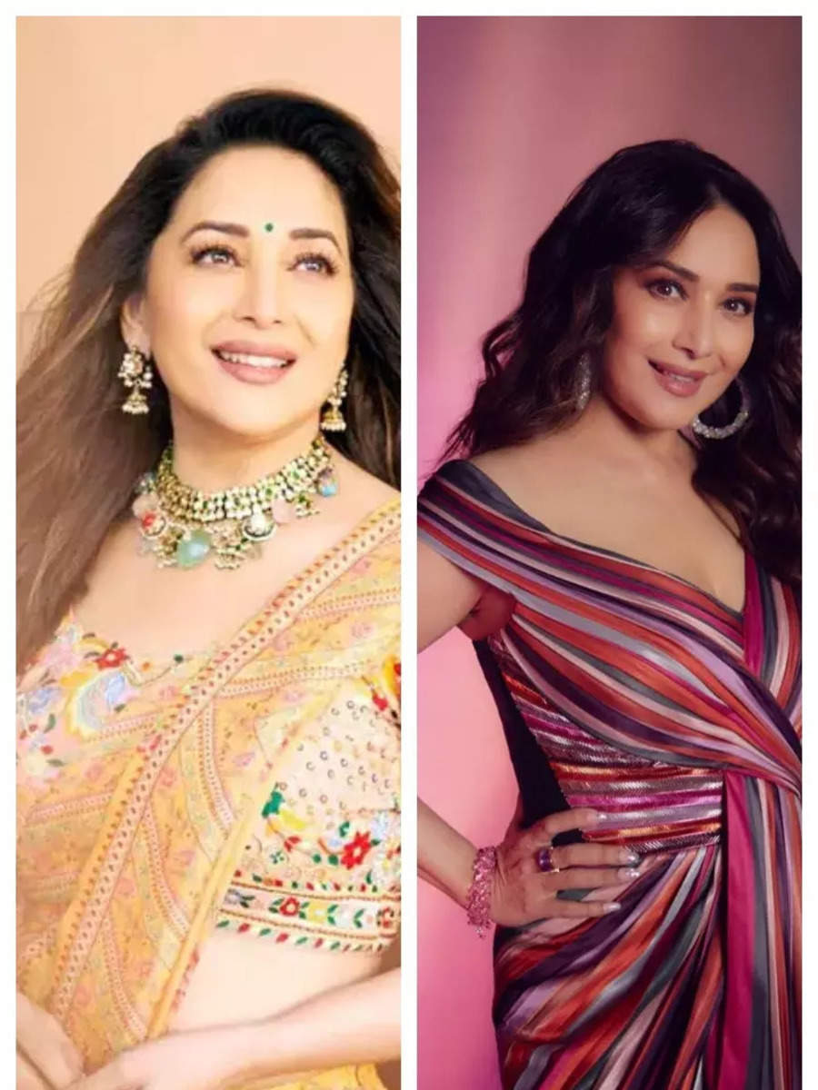 Madhuri Dixit Nene S Stunning Looks Times Of India