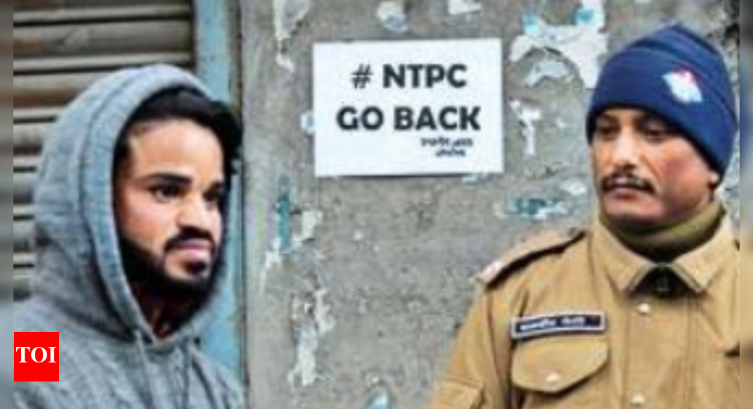 NTPC Go Back Angry Joshimath Residents Put Up Posters In Town