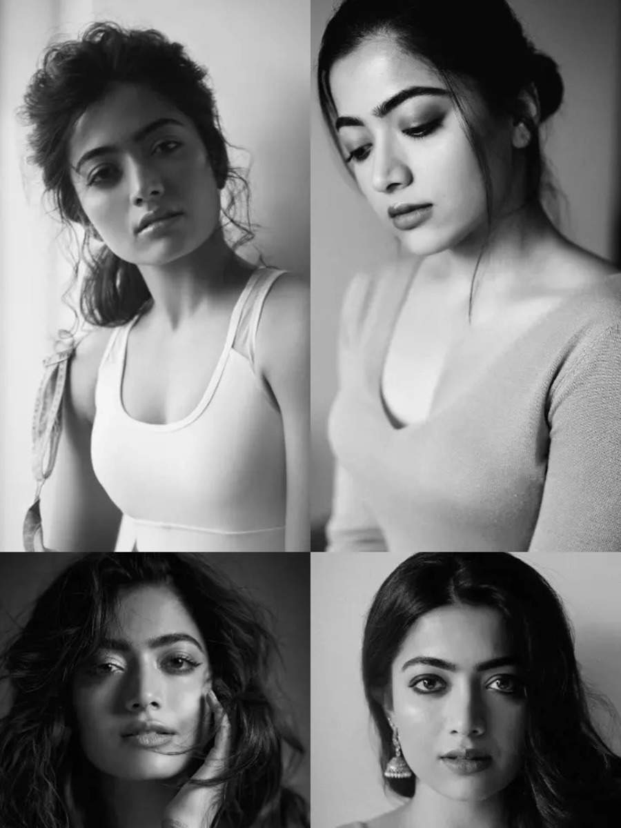 Rashmika Mandanna S Stunning Monochrome Pics Times Of India