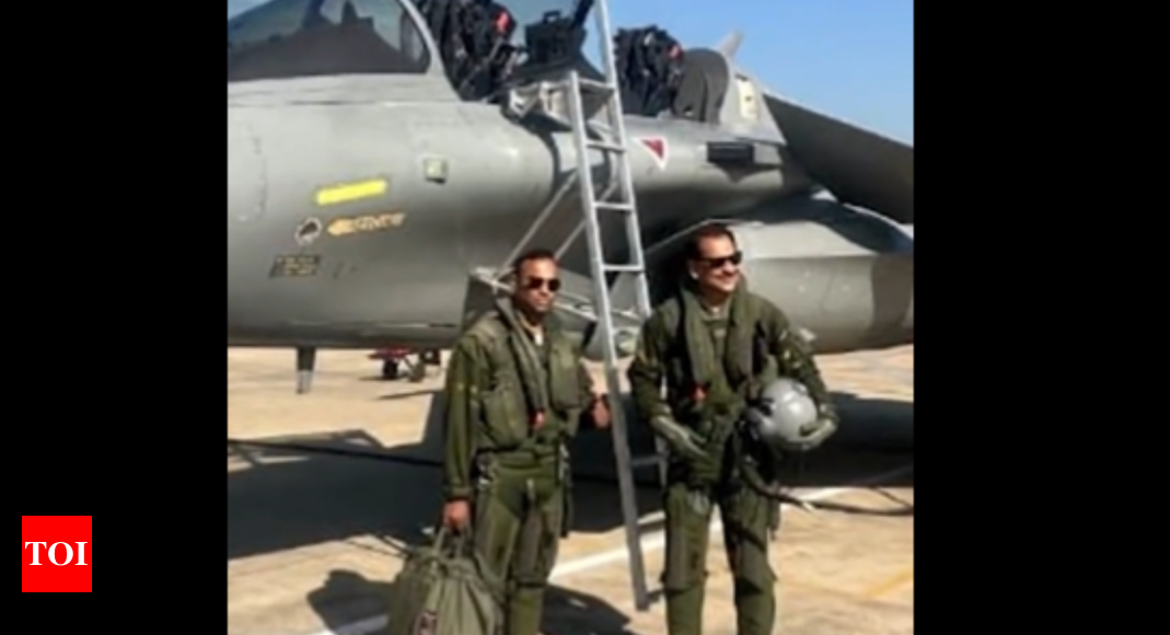 Bihar BJP MP Rajiv Pratap Rudy Flies Rafale Fighter Jet At Aero India