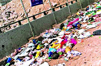 Ghmc Malkam Cheruvu Road Littered With Garbage Hyderabad News