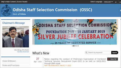 Ossc Combined Technical Services Prelim Exam Date Released Admit Card