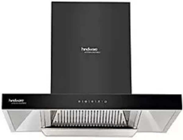 Hindware AUTO CLEAN 75 Auto Clean Wall Mounted Chimney Black 1200 CMH